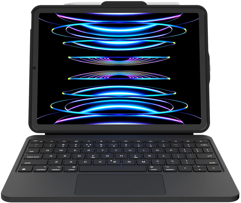 DEQSTER Prime Keyboard, iPad Air 11" (M2 / M3 / M4) – Glas-Trackpad. 80 Tasten.