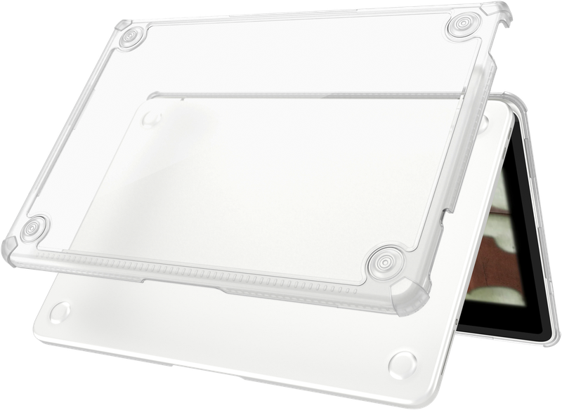 DEQSTER Rugged Case Neo – glasklare Schutzhülle für MacBook Neo 13" – Glasklar. Zweiteilig.