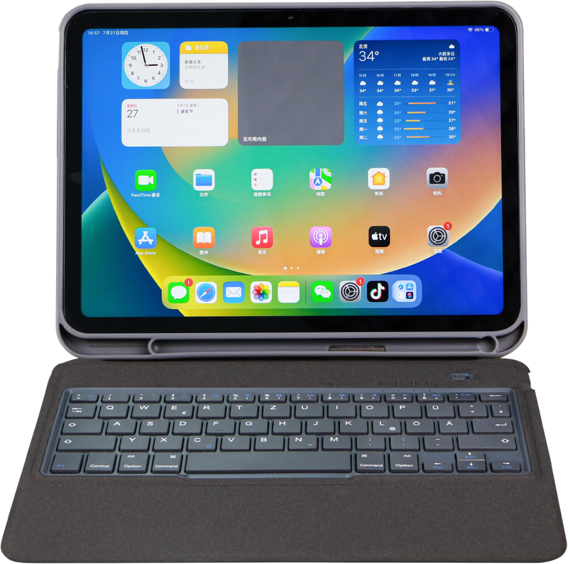 DEQSTER Slim Keyboard 2 für iPad (10. Gen.) und iPad (A16)