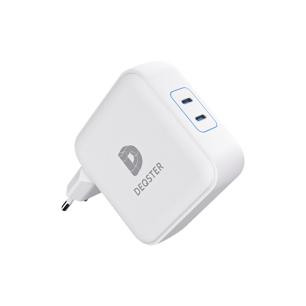 140W Dual USB-C Charger, 2x USB-C, White